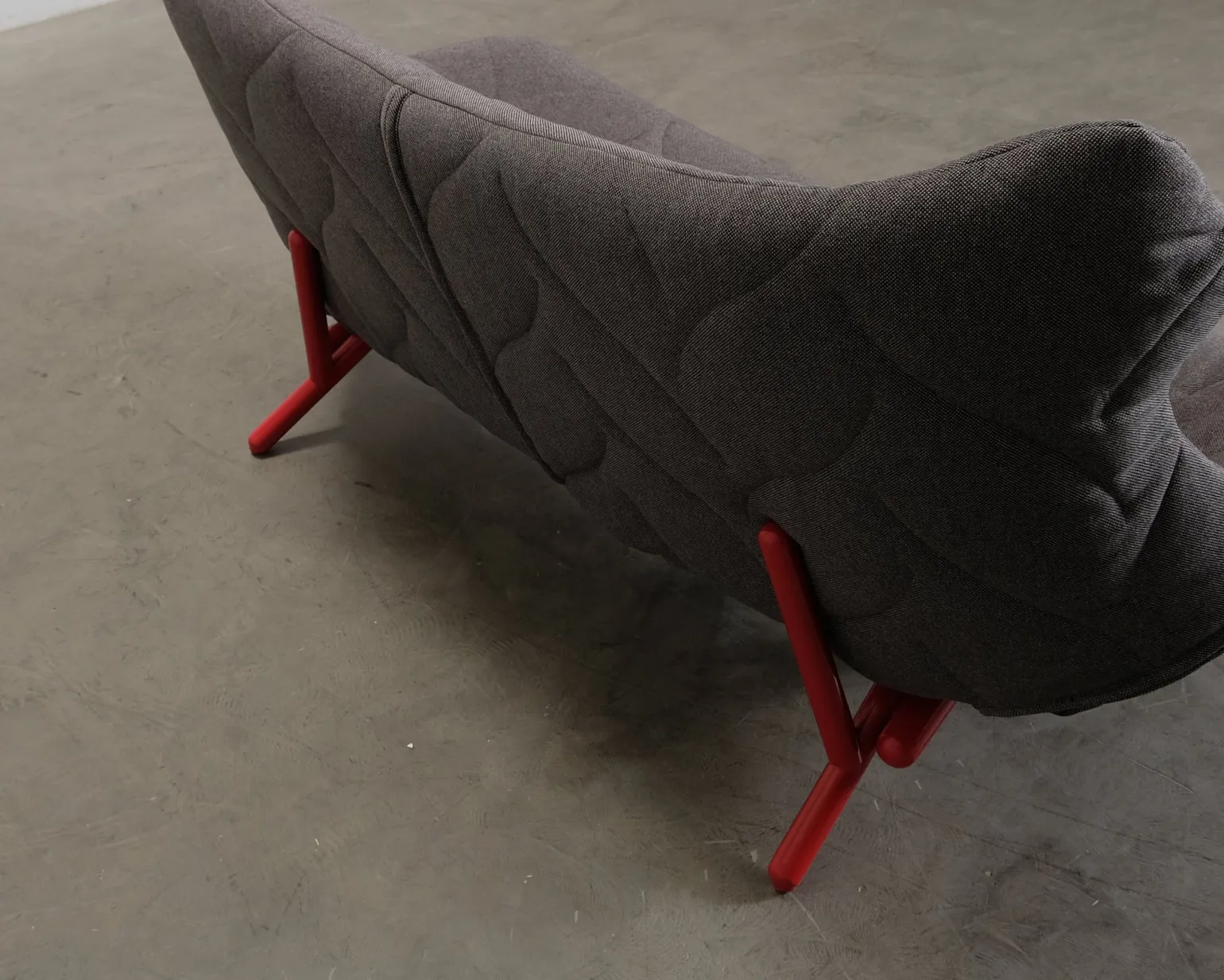 Kartell Foliage 2-sits soffa grå / röd