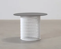 Ketall Mesh sidobord vit / svart