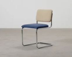 Knoll Cesca stol blå / beige