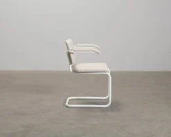 Knoll Cesca stol med armstöd beige / vit