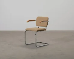 Knoll Cesca stol med armstöd brun / bök