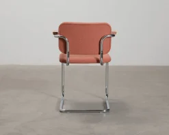Knoll Cesca stol med armstöd röd / bok