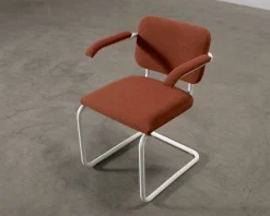 Knoll Cesca stol med armstöd terrakotta / vit