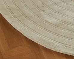 Layered Circular ullmatta 180 x 270 cm Bone White