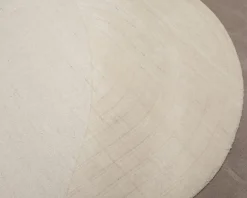 Layered Circular ullmatta 180 x 270 cm Bone White