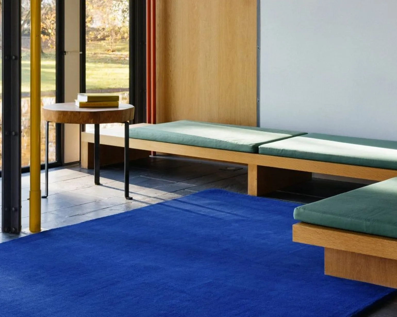 Layered Classic Solid Wool ullmatta 200 x 300 cm blå