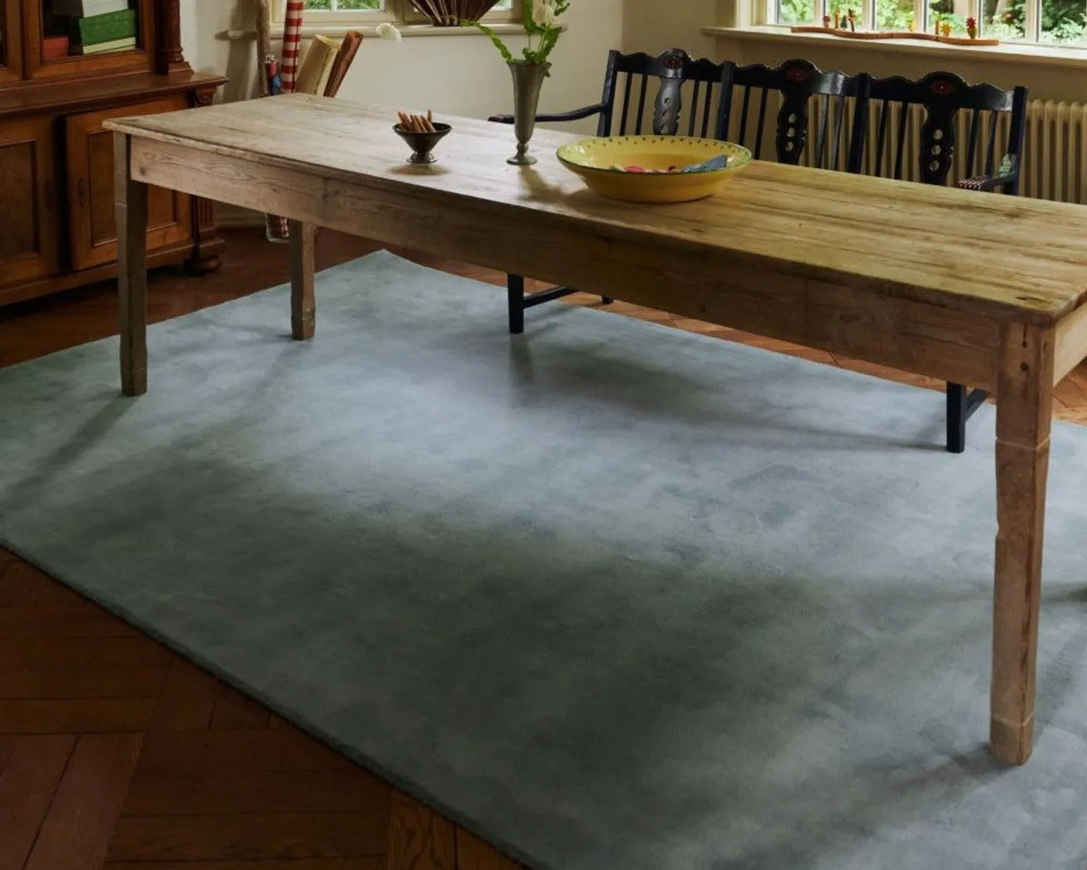 Layered Classic Solid Wool ullmatta 200 x 300 cm Blue Clair