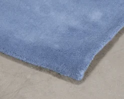 Layered Classic Solid Wool ullmatta 180 x 270 cm cm Cornflower Blue