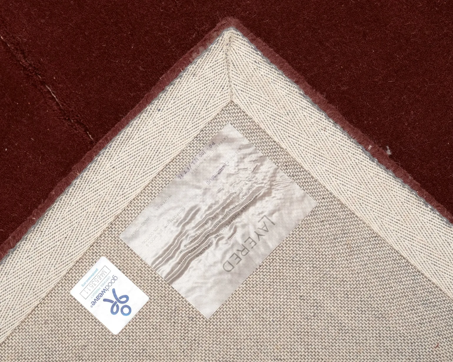 Layered Classic Solid Wool ullmatta 200 x 300 cm vinröd
