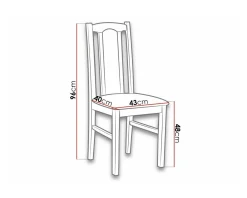 Luft matstol brun, set om 5