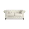 Manor House Chesterfield Lyx 2-sits soffa beige