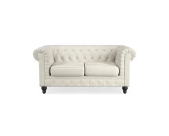 Manor House Chesterfield Lyx 2-sits soffa beige