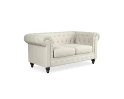 Manor House Chesterfield Lyx 2-sits soffa beige
