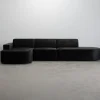 Micadoni Jodie 4-sits divansoffa svart