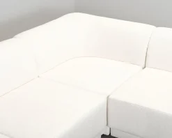 Micadoni Miley 4-sits hörnsoffa naturvit