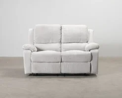 Norbo 2-sits reclinersoffa konstläder ljusgrå
