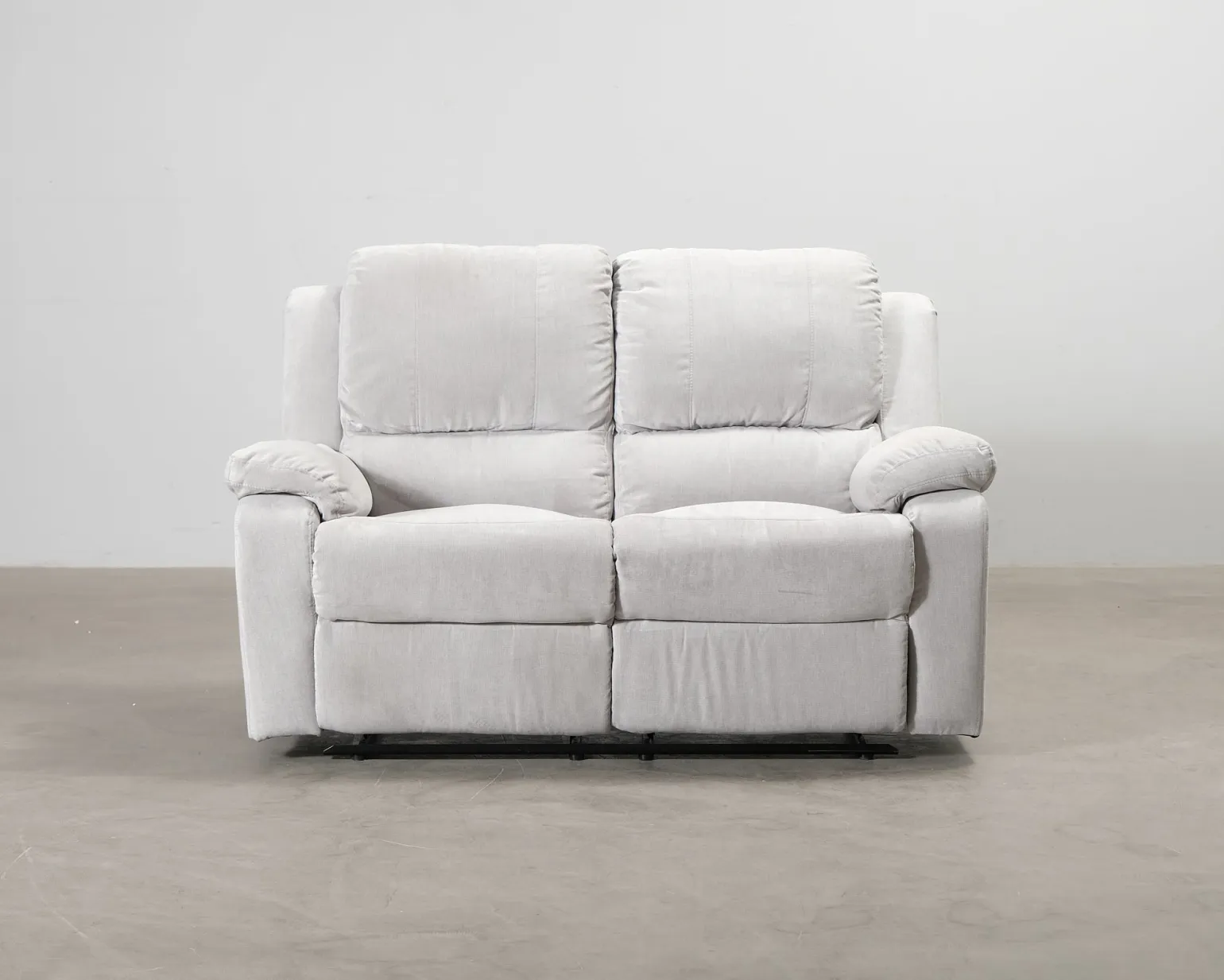 Norbo 2-sits reclinersoffa konstläder ljusgrå