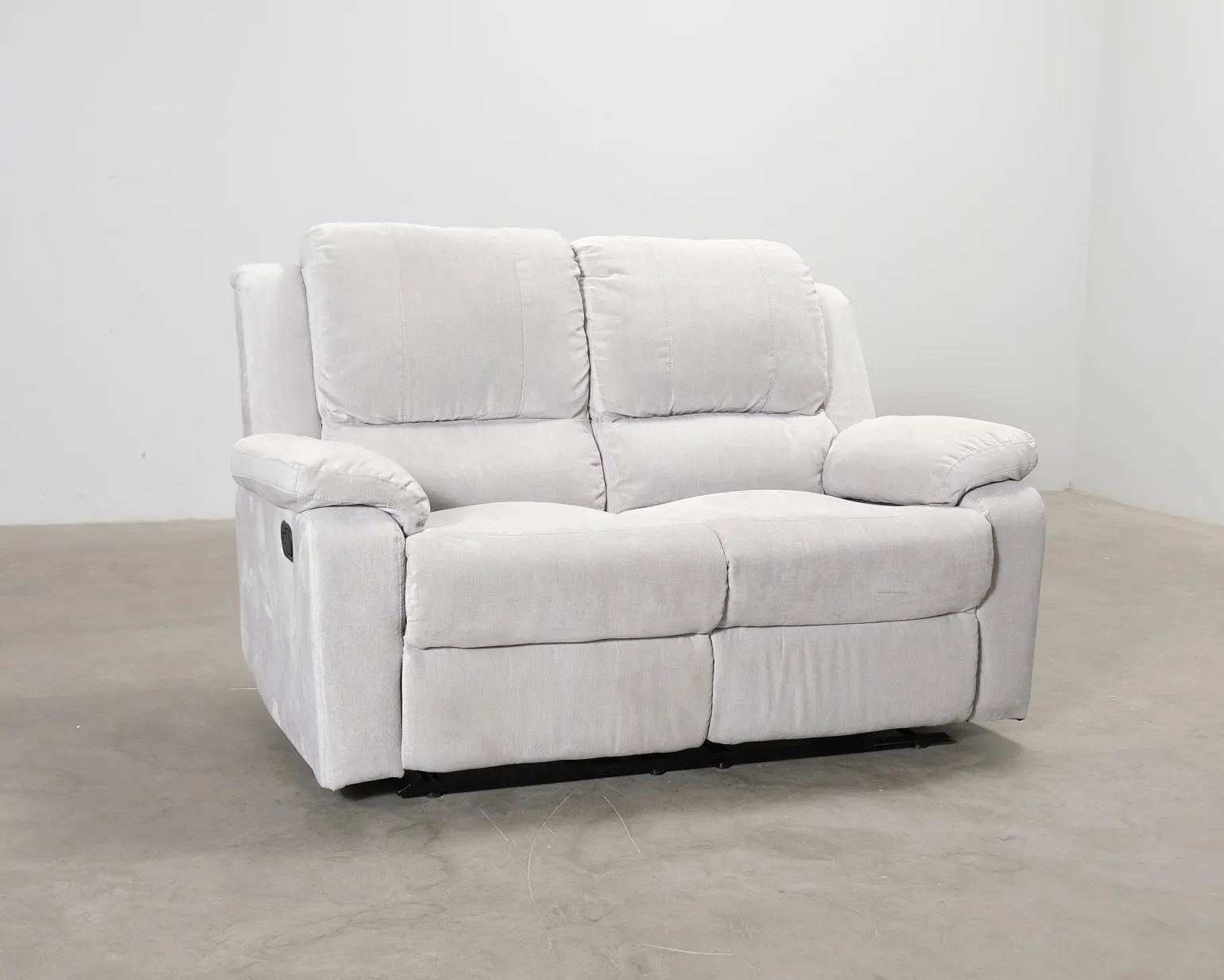 Norbo 2-sits reclinersoffa konstläder ljusgrå