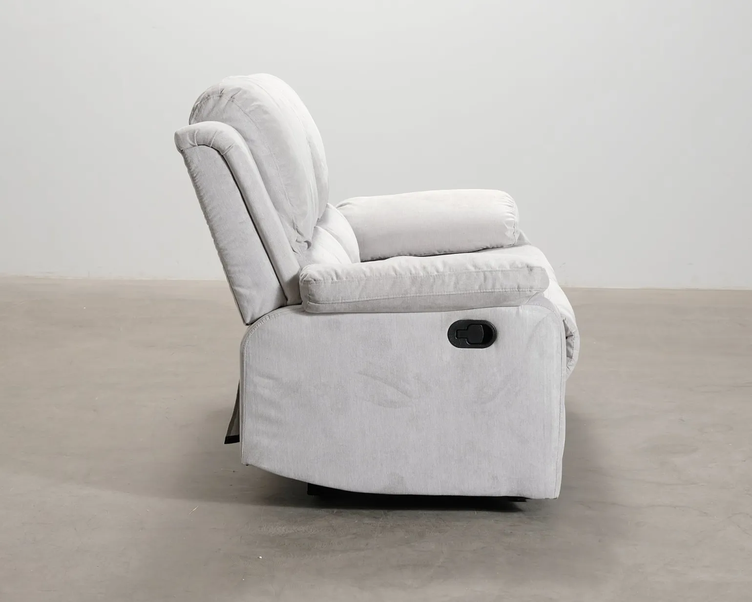 Norbo 2-sits reclinersoffa konstläder ljusgrå