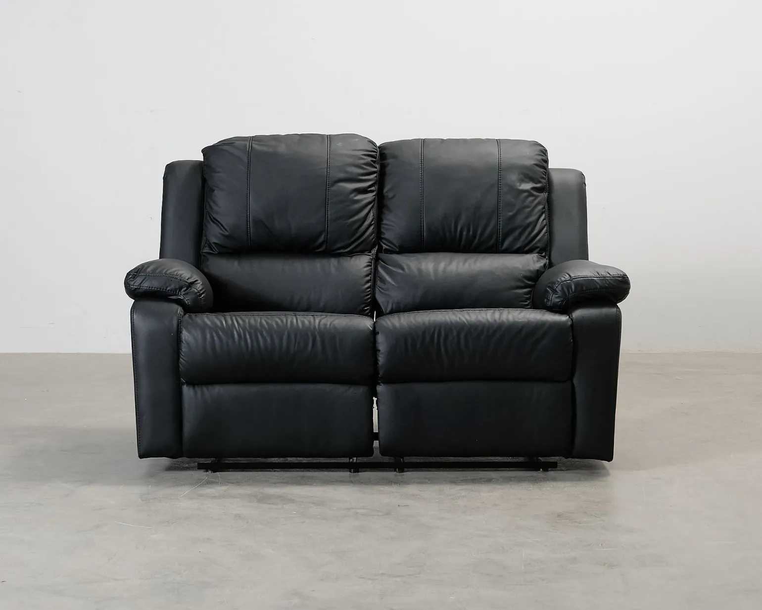 Norbo 2-sits reclinersoffa konstläder svart