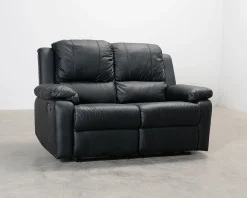 Norbo 2-sits reclinersoffa konstläder svart