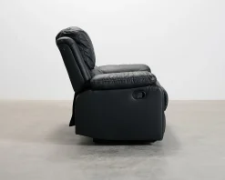 Norbo 2-sits reclinersoffa konstläder svart