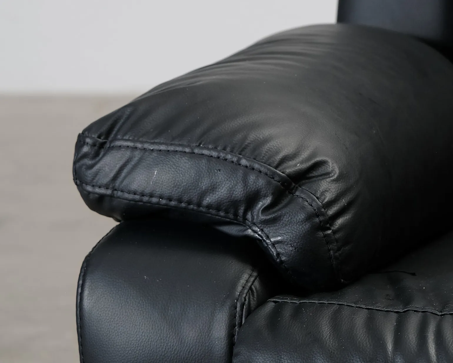 Norbo 2-sits reclinersoffa konstläder svart