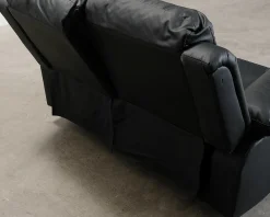 Norbo 2-sits reclinersoffa konstläder svart