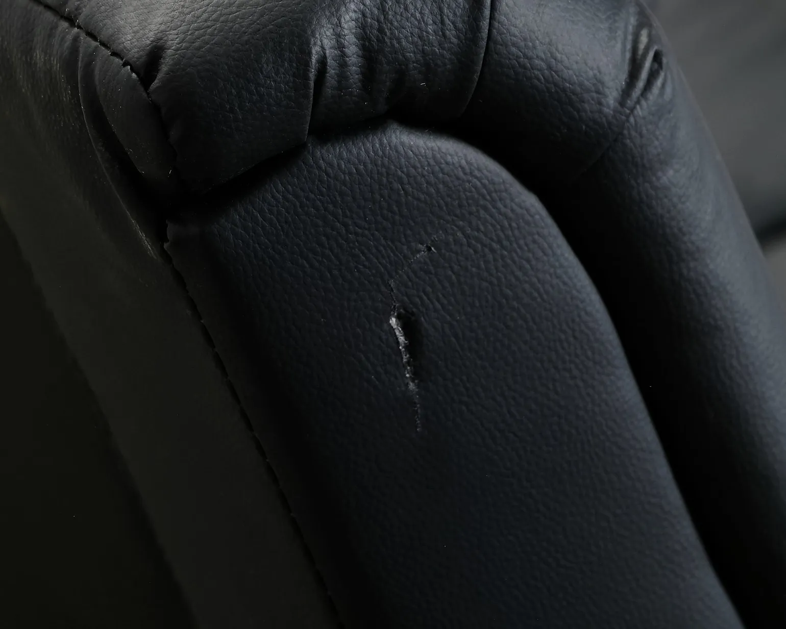 Norbo 2-sits reclinersoffa konstläder svart