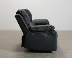 Norbo 3-sits reclinersoffa konstläder svart