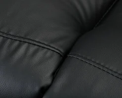 Norbo 3-sits reclinersoffa konstläder svart