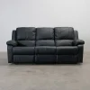 Norbo 3-sits reclinersoffa konstläder svart