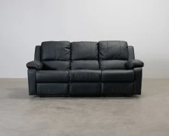 Norbo 3-sits reclinersoffa konstläder svart