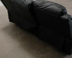 Norbo 3-sits reclinersoffa konstläder svart