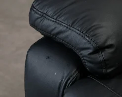 Norbo 3-sits reclinersoffa konstläder svart