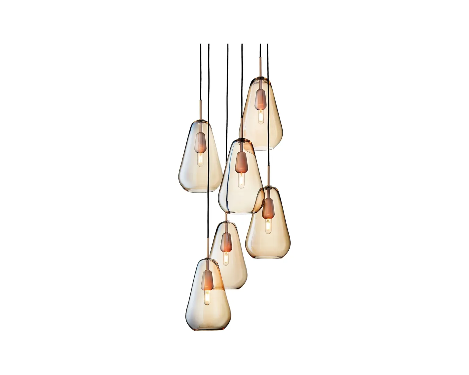 Nuura Anoli 6 pendellampa guld