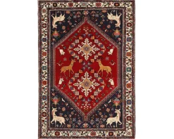 Old Figural Kashghai orientalisk matta 130 x 189 cm