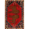 Old Figural Kashghai orientalisk matta 129 x 197 cm