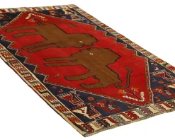 Old Figural Kashghai orientalisk matta 129 x 197 cm