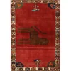 Old Figural Kashghai orientalisk matta 129 x 189 cm