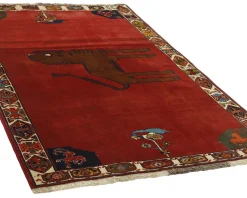 Old Figural Kashghai orientalisk matta 129 x 189 cm