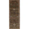 Old Figural Kashghai orientalisk matta 102 x 301 cm