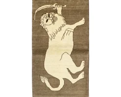 Old Figural Kashghai orientalisk matta 97 x 167 cm