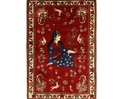 Old Figural Kashghai orientalisk matta 180 x 263 cm