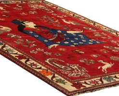 Old Figural Kashghai orientalisk matta 180 x 263 cm