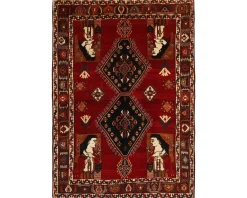 Old Figural Kashghai orientalisk matta 162 x 226 cm