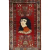 Old Figural Kashghai orientalisk matta 128 x 207 cm
