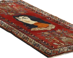 Old Figural Kashghai orientalisk matta 128 x 207 cm