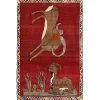 Old Figural Kashghai orientalisk matta 108 x 168 cm