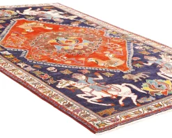 Old Figural Kashghai orientalisk matta 188 x 287 cm